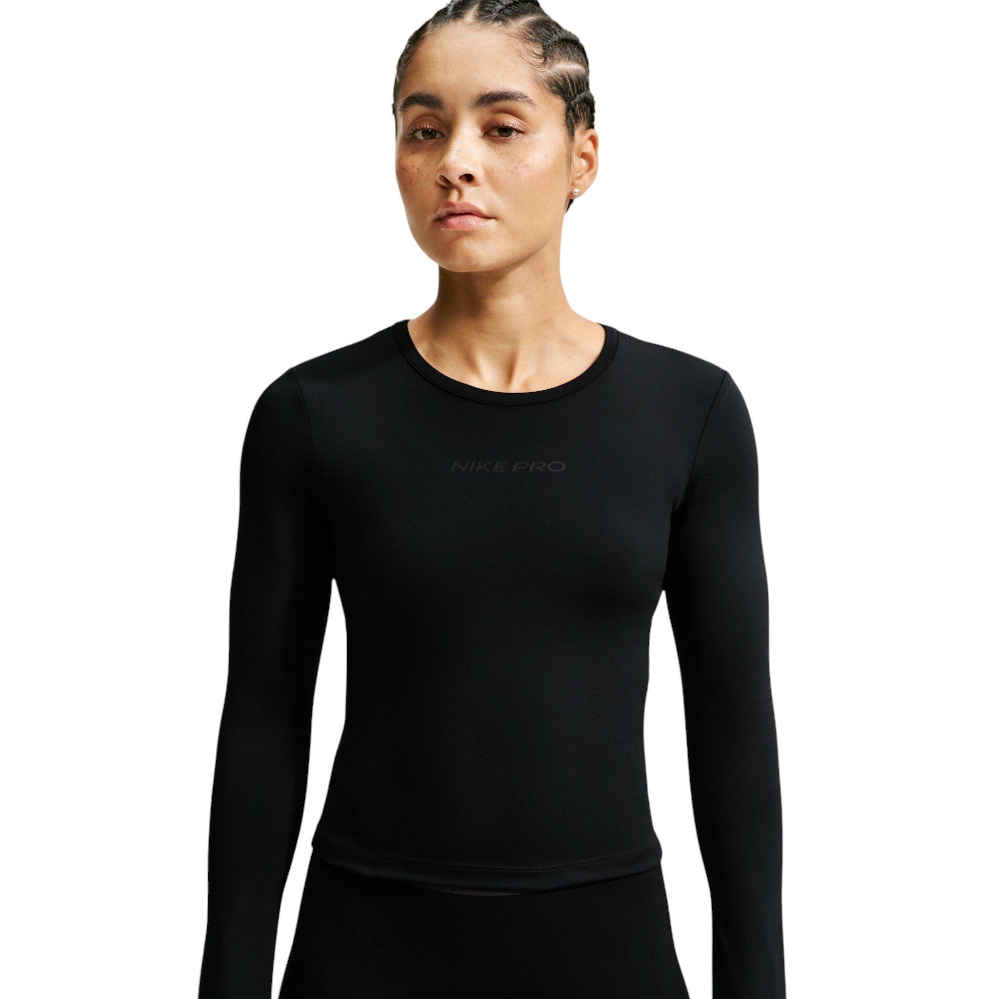 Nike Women's Pro Sculpt "Keely Hodgkinson" Dri-FIT Long Sleeve Top - Black/Off-White - BLACK/OFF-WHITE